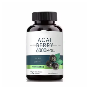 Cápsula orgánica de extracto de bayas de Acai, suplemento liofilizado de 600mg, cápsulas de bayas de Acai OEM - Product Image 2