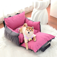 Siège de voiture pour animaux de compagnie portable multi-usages, amovible, lavable, imperméable, lit pour chien, transporteur pour voiture et extérieur
