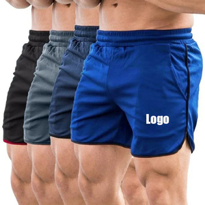 Pantalones cortos de gimnasio 2 en 1 para hombre, ropa deportiva con logotipo personalizado, poliéster, transpirable, entrenamiento al aire libre, novedad - Product Image 1