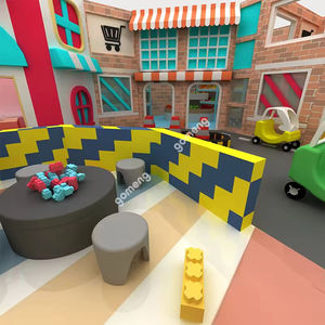 Casa de juegos temática de parque de atracciones, mini ciudad, tienda creativa, equipo de juegos interior para niños, casa de juegos de rol para niños - Product Image 3