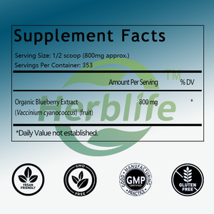 Poudre d'extrait de myrtille biologique OEM/ODM très vendue, poudre de fruits 100 % naturelle pour boissons, smoothies et rafraîchissements, antioxydant - Product Image 2
