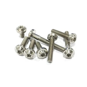 Alliage de titane M6x10/15/20/25/30/35/<span class=keywords><strong>40</strong></span>/45 vis à tête de disque Modification de vélo d'équitation boulon à tête de soucoupe volante - Product Image 1