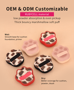 Lot de Houppettes Éponge Personnalisées en Forme de Patte de Chat, Utilisation Humide et Sèche, Matériau RUBYCELL, Sans Latex, Outil de Mélange pour Fond de Teint, Vente en Gros - Product Image 3