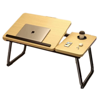Table de lit pliable et réglable en bois GRACECOASTER, table d'étude pour dortoir, bureau d'ordinateur à domicile, support de tasse pour fenêtre en baie pour enfants