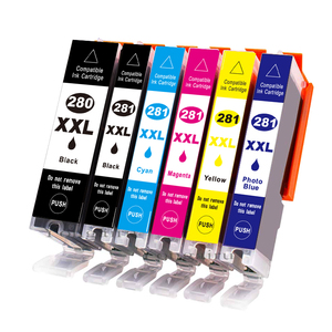 Cartucho de tinta de inyección de tinta Compatible con <span class=keywords><strong>Canon</strong></span> <span class=keywords><strong>PIXMA</strong></span> TS9120, <span class=keywords><strong>280</strong></span>, 281, PGI-<span class=keywords><strong>280</strong></span>, PGI280, CLI-281, CLI281 - Product Image 1