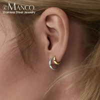 EManco Boucles d'oreilles unisexes multi-types en acier inoxydable couleur or pour femmes et hommes, style punk gothique, faux piercing, bijoux