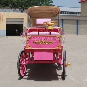 Carruaje Eléctrico Rosa para Bodas, Carruaje de Cenicienta de Tamaño Real con Luces para Bodas y Eventos - Product Image 3