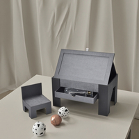 Boîte de rangement de mini coiffeuse de décoration de miroir recyclable réutilisable de créativité personnalisée
