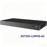 Cloud Engine S5735S-L24P4S-A2 24 Port Gigabit PoE+ Switch 4 GE SFP Layer 3 Managed Enterprise Campus Network Switch 370W PoE.