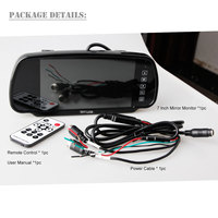Écran de voiture TFT LCD 7 pouces étanche 12V 24V avec caméra de recul pour camionnette de fret