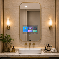 Miroir intelligent WiseMirror, miroir magique à écran tactile, bande lumineuse LED, écologique, en acier inoxydable, personnalisable, salon, villa, maison, salle de bain, télévision