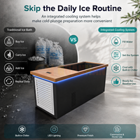 Baignoire professionnelle pour bain froid avec système de refroidissement intégré, en acier inoxydable, pour la récupération sportive