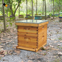 Matériel d'apiculture 2023 : Ruche Langstroth à 2 couches avec revêtement ciré, 10 cadres, en bois