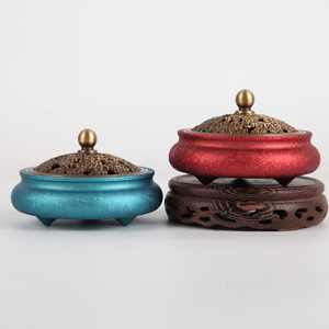 Brûleur d'encens en cuivre changeant de couleur pour usage domestique, brûleur d'encens pour bois de santal et bois d'agar, brûleur d'encens créatif pour intérieur - Product Image 1