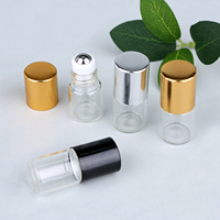 Flacon de parfum à bille de 2 ml, flacon à bille en verre anti-fuite pour huile essentielle, flacon de parfum rechargeable portable pour les voyages