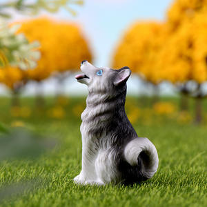 Artesanías de Weij Chen Jun: Husky, pequeño lobo pastor, perro adorable, adornos de animales, plantas de micropaisaje, jardinería, suculentas - Product Image 5