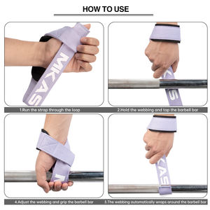 MKAS, venta al por mayor, gimnasio, Fitness, levantamiento de pesas, correas de muñeca delicadas, entrenamiento, levantamiento de pesas, correas de bofetada - Product Image 3