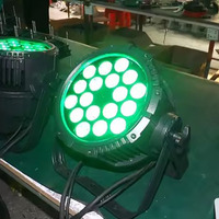 Projecteur LED AOPU Outdoor 18x15w RGBWA 5 en 1 avec zoom pour éclairage de scène disco