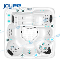 Spa extérieur, bain à remous, vente flash, bain à remous carré en acrylique JOYEE, spa pour 5 personnes, fournisseurs de spas en gros