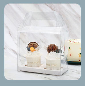 カップケーキ個別透明1ピースカップケーキボックスマフィン透明ポータブルカップケーキボックスカップケーキ包装ペストリーボックス - Product Image 4