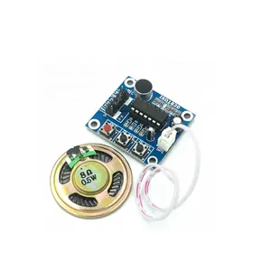 Papan suara papan sirkuit versi PCB biru (Mikrofon On-Board) modul perekaman suara ISD1820