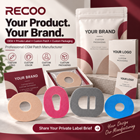 Patchs RECOO CGM avec logo personnalisé, couleur, forme, emballage, couvercle de capteur étanche, marque privée, fabricant OEM