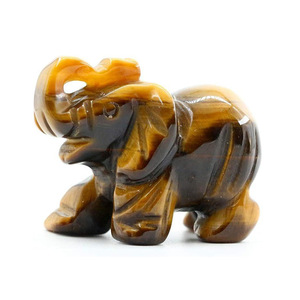 Ornamenti di cristallo naturale all'ingrosso dell'elefante, sculture di cristallo animale, regali creativi - Product Image 4