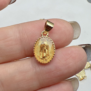 Pequeño Colgante Religioso <span class=keywords><strong>de</strong></span> Esmalte <span class=keywords><strong>de</strong></span> la Virgen María, Nuestra Señora <span class=keywords><strong>de</strong></span> Guadalupe, Dijes para Hacer Joyas, Accesorios para Collares - Product Image 4