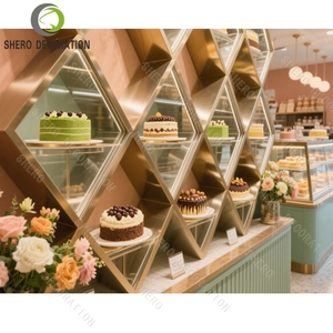 Estante de exhibición de panadería de madera elegante con puertas de vidrio para mostrador de exhibición de alimentos - Product Image 4