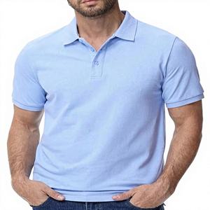 เสื้อยืดผู้ชายแบบคลาสสิก ผ้าถักเนื้อนุ่ม กระดุมติดแบบ ODM สไตล์ลำลองสมาร์ท เหมาะสำหรับใส่ทำงานและกิจกรรมกลางแจ้ง - Product Image 1