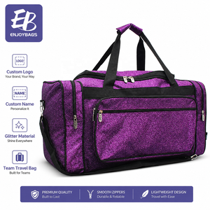 Sac de voyage personnalisé avec <span class=keywords><strong>nom</strong></span> en paillettes noires, logo personnalisé, sac à paillettes pour équipe de cheerleading et gymnastique - Product Image 4
