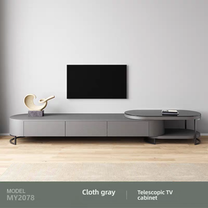 Liquidación de Existencias: Mueble para <span class=keywords><strong>TV</strong></span> con Acabado Texturizado, Acero al Carbono Esmerilado y Herrajes Premium para Sala de Estar/Hogar - Product Image 4