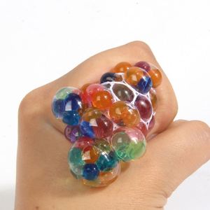 ลูกบอลบีบคลายเครียด, ลูกบอลยาง TPR นุ่มเด้งดึ๋งพร้อมตาข่าย - บรรจุเม็ดน้ำ, ของเล่นบีบคลายเครียด - Product Image 4