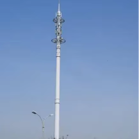 Tour de télécommunication monopôle galvanisée en acier, mât de communication, poteau de signalisation, antenne de station de base cellulaire mobile 5G, 10m, 20m, 30m, 40m