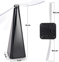 Ventilateur anti-mouches holographique à motif animal BolerGifts, sans produits chimiques, en ABS, alimenté par batterie, élimine les insectes, les moustiques et les mouches