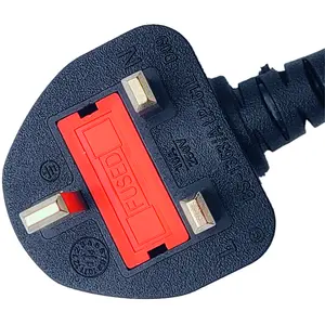 Atacado cabo de alimentação CA Reino Unido plug com cabo de extensão elétrica de extremidade C13 cabos de alimentação 240v com 3 plugins cabo de alimentação 15amp Reino Unido