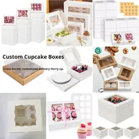 Boîte à pâtisserie en carton blanc de 10 pouces avec fenêtre, qualité alimentaire, pour gâteaux et desserts, personnalisable, origine Chine, pour l'exportation