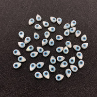 Perles en forme de goutte d'eau en coquillage naturel, à trou droit, double face émaillée, pour la fabrication de bijoux fantaisie
