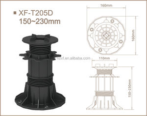 瓷砖支撑基座可调地块活动地板塑料脚基座XF-T205D 150-230毫米 - Product Image 2