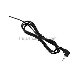 Right angle 90 degrees 3.5mm Mono Headset male Plug with cable 2 pole 3.5 mm Audio Jack Adapter Connector 1m