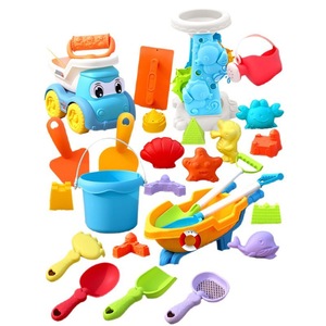 Ensemble de jouets de plage d'extérieur pour enfants, transfrontalier, avec voiture de plage, sablier, pelle et seau, pour bébés, pour creuser du sable et jouer dans l'eau pour attraper les coquillages - Product Image 5