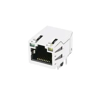 直角屏蔽Cat5e以太网插孔Cat 6局域网Rj-45端口Magjack Rj 45插座网络Rj45连接器