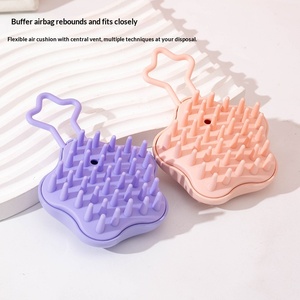 <span class=keywords><strong>Brosse</strong></span> à shampooing en plastique Little Star, forme créative, 4G, double usage, pour un massage du cuir chevelu et un nettoyage en profondeur - Product Image 3