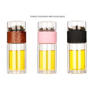 Zogifts Cadeaux haut de gamme <span class=keywords><strong>Bouteille</strong></span> de <span class=keywords><strong>thé</strong></span> en verre à double paroi avec infuseur long en acier inoxydable - Product Image 4