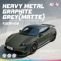Autocollants complets pour carrosserie de voiture en PVC vinyle de haute qualité, autocollants amovibles, film gris graphite métallique (mat), film de protection pour voiture