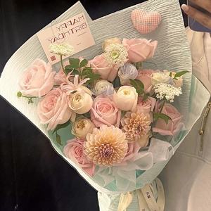 Papier d'emballage floral texturé fait main, 60*60CM, pour bouquets et cadeaux, idéal pour les fleuristes - Product Image 2
