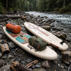 Großhandel <span class=keywords><strong>YASKA</strong></span> AB-16 Aufblasbares Stand-Up-Paddle-Board – PVC Drop-Stitch-Material, Einzelflosse, inklusive Pumpe und Leash, tragbar - Product Image 3