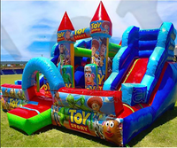 Château gonflable d'extérieur avec toboggan, château gonflable commercial avec toboggan, château gonflable commercial pour enfants, structure gonflable