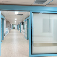 Puertas Corredizas Dobles de Acero con Apertura Lateral, Eléctricas, Modernas, Herméticas y Bien Selladas para Hospitales