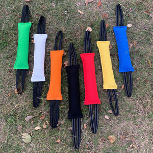 Jouet de remorquage de morsure de chien jouet à tirer bleu durable avec 2 poignées douces et solides oreiller de morsure en nylon résistant pour les chiens de petite à moyenne taille - Product Image 1